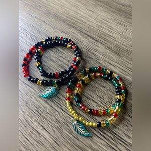 Handmade beaded anklets